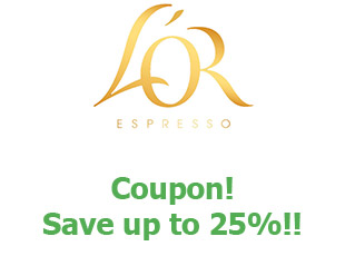 Discount code L'OR Espresso save up to 25%