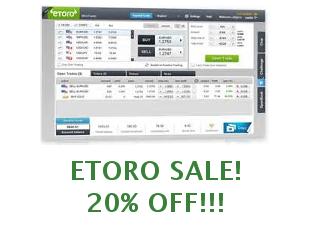 Promotional codes and coupons eToro save up to 30%