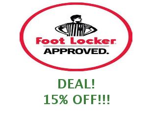 Discount coupon Foot Locker 15% off