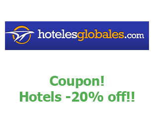 Promotional codes and coupons Hoteles Globales save up to 20%