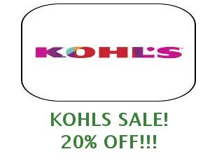 Promotional offers and codes Kohls save up to 20%