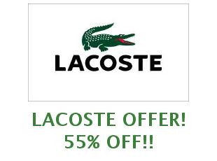 Promotional offers and codes Lacoste save up to 20%