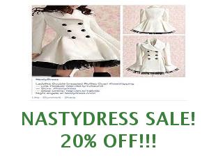 Promotional codes and coupons Nastydress save up to 12%