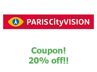 Promotional codes and coupons ParisCityVision 20% off