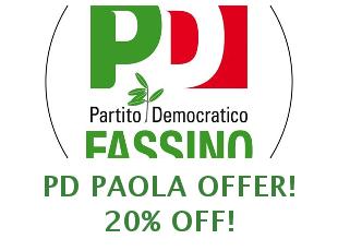 Discount coupon PDPAOLA save up to 15%