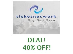 Discounts TicketNetwork save up to 10%