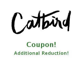 Promotional codes and coupons Catbird up to 15% off