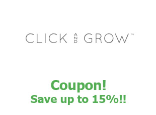 Discount code Click And Grow up to 15% off