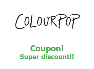 Discount code Colour Pop up to 50% off
