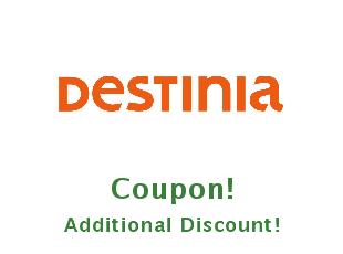 Discount coupon Destinia Discounts Destinia 15 euros off