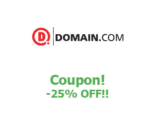 Discounts Domain.com 25% off