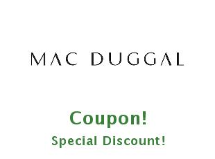 Promotional offers and codes Mac Duggal up to 30% off
