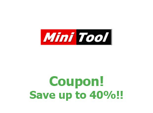 Promotional codes MiniTool save up to 50%