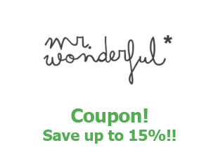 Promotional code Mr Wonderful save up to 20%