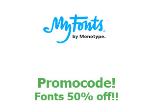 Promotional codes My Fonts up to 50% off