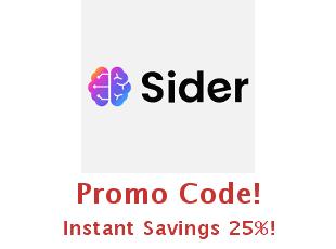 Save Big with Sider - 25% Off Promo Codes