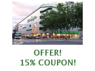 Discount coupon El Corte Inglés save up to 25%