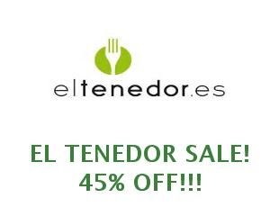 Promotional codes El Tenedor save up to 10 euros | February 2023