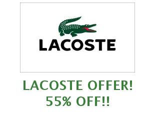 Promotional offers and codes Lacoste save up to 20 February 2024