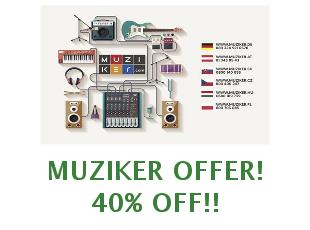 Discount coupon Muziker save up to 20%