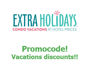 Promotional codes Extra Holidays up to -30%