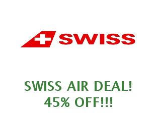 Discount coupon Swiss Air save up to 25 euros